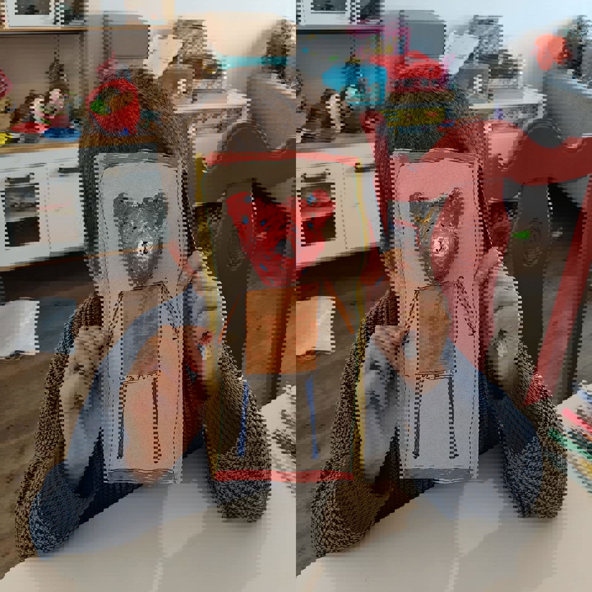 Eierdoos Afgewerkt Portret In Uitvoering