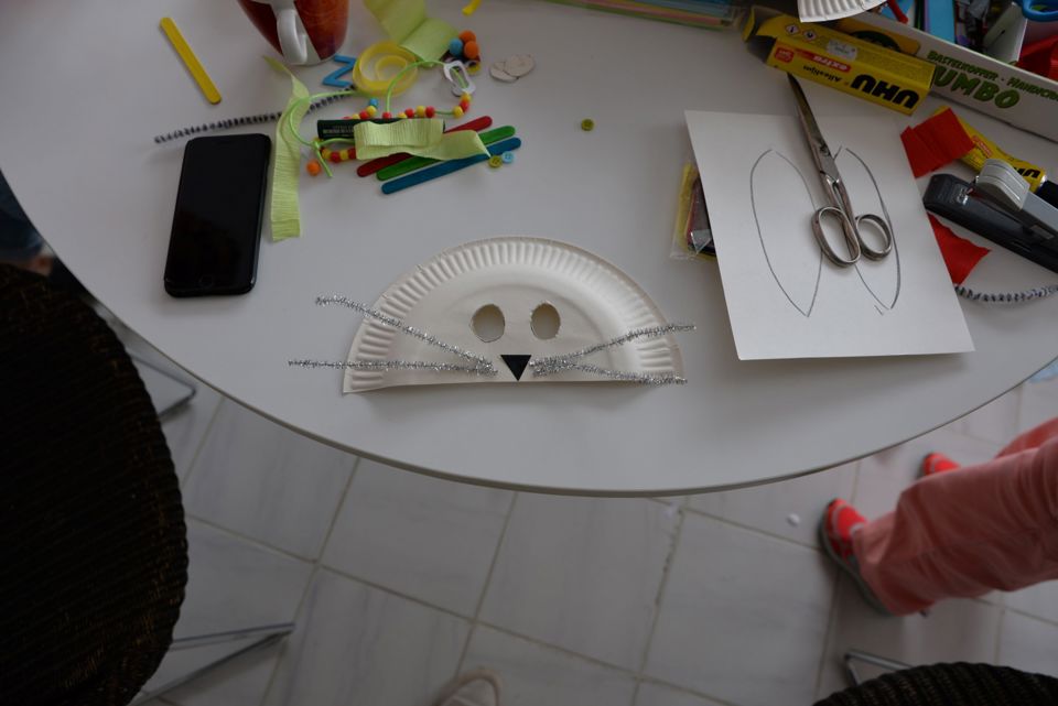 Kartonnen Bord Masker Konijn