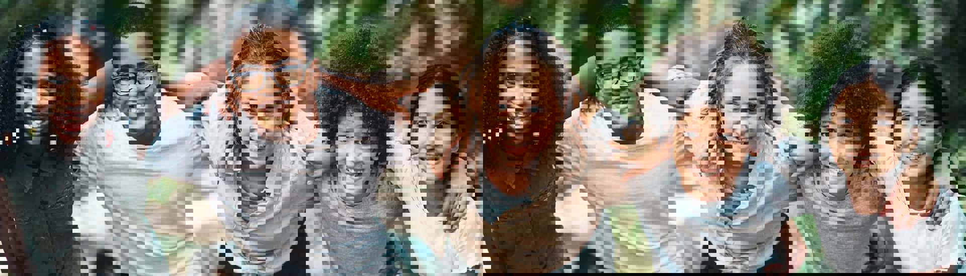 Groepsfoto kinderen op kamp