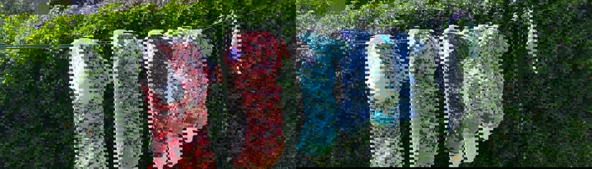 Wasbare luiers aan de wasdraad