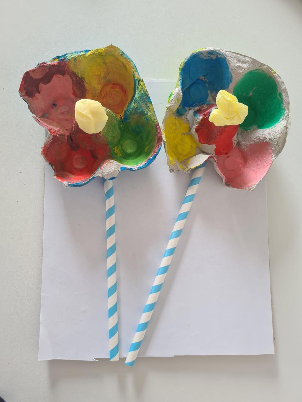 Boeket Bloemen Eierdoos Resultaat