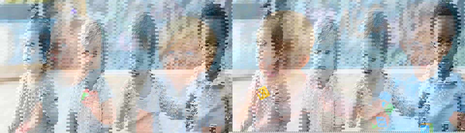 Kindjes wennen voor het eerst aan de crèche